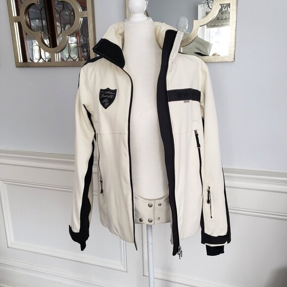 Bogner Fire + Ice Womens Ski Snowboard Jacket White Black Thinsulate Waterproof - Picture 5 of 15